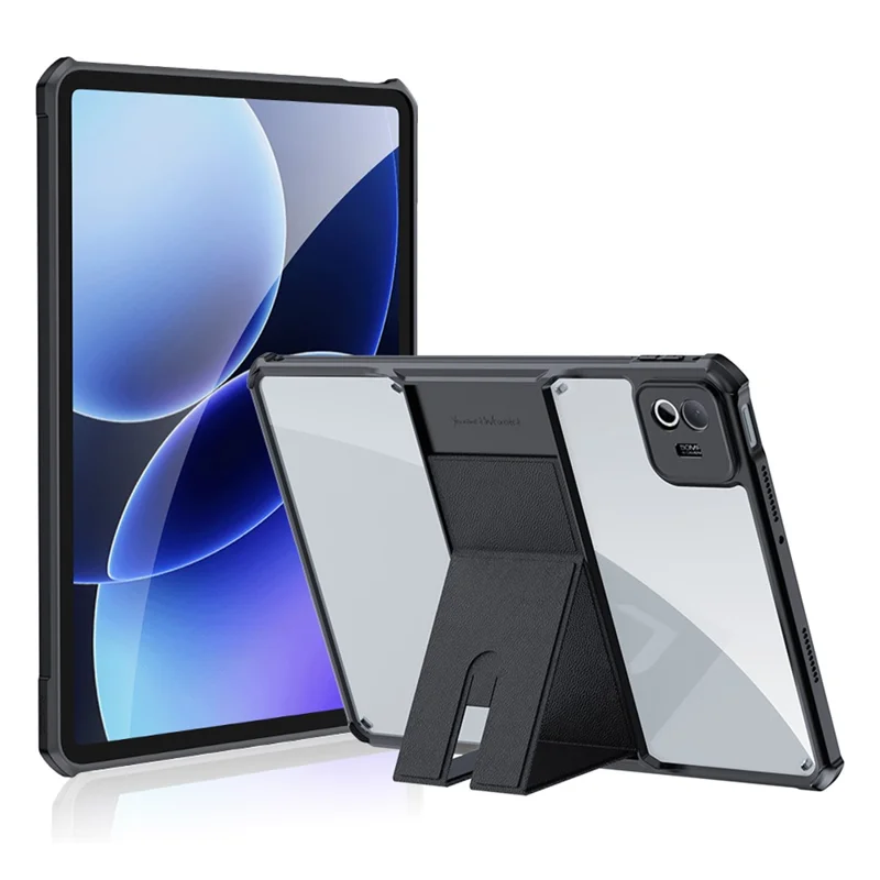 XUNDD Tablet Case For Xiaomi Pad 8  /  8 Pro Leather Kickstand TPU + PC Airbag Protection Tablet Cover - Black