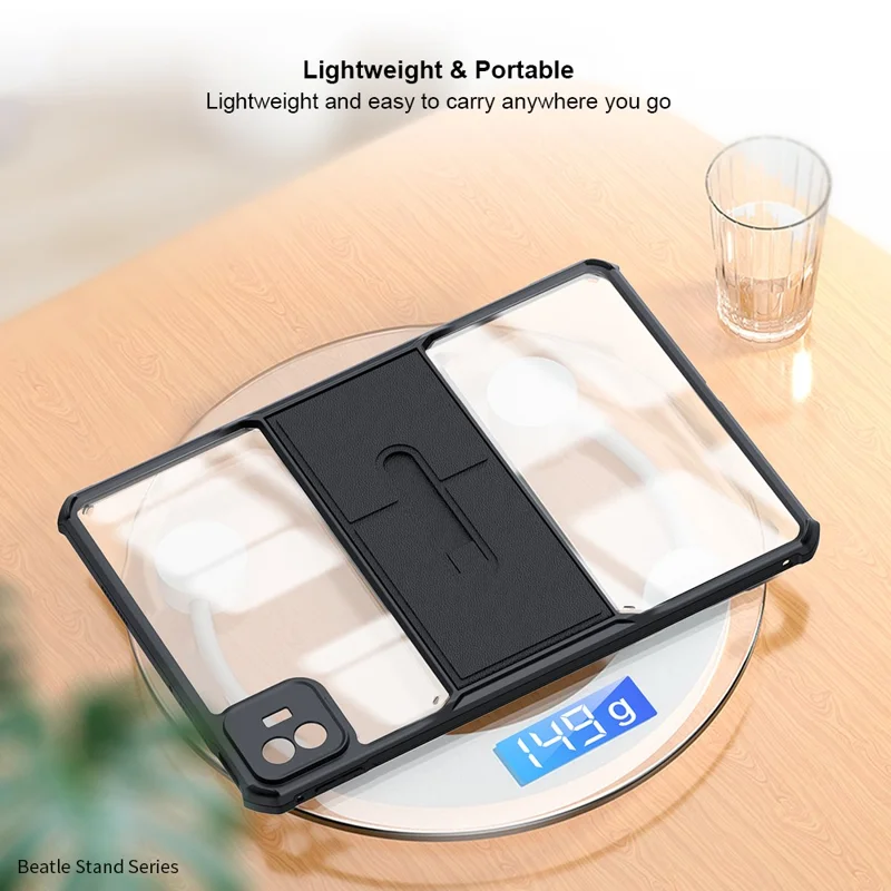 XUNDD Tablet Case For Xiaomi Pad 8  /  8 Pro Leather Kickstand TPU + PC Airbag Protection Tablet Cover - Black