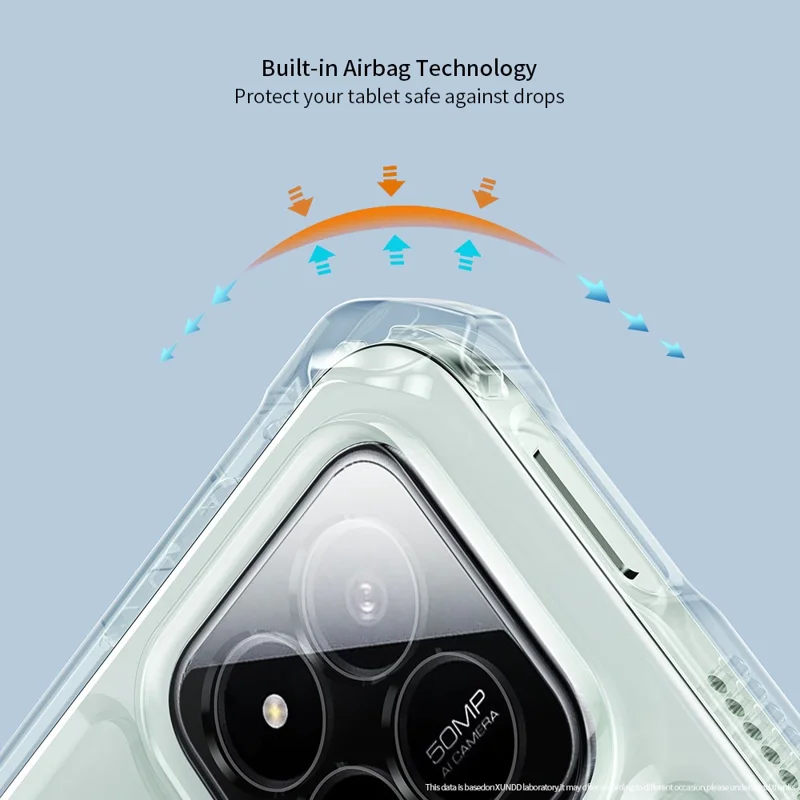 XUNDD Tablet Case For Xiaomi Poco Pad X1  /  Pad 7  /  7 Pro Leather Kickstand TPU + PC Airbag Protection Tablet Cover - Black