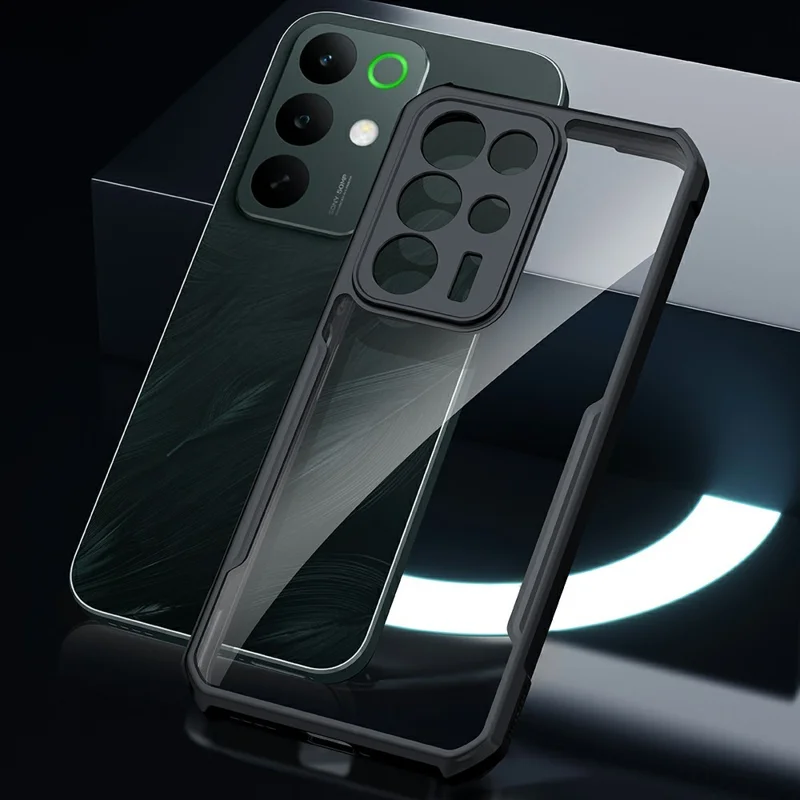 XUNDD For Realme C85 5G Case Dropproof TPU + Acrylic Clear Back Phone Cover - Black