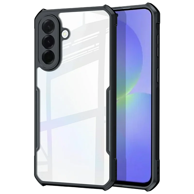 XUNDD For Samsung Galaxy A37 5G Case Dropproof TPU + Acrylic Clear Back Phone Cover - Black