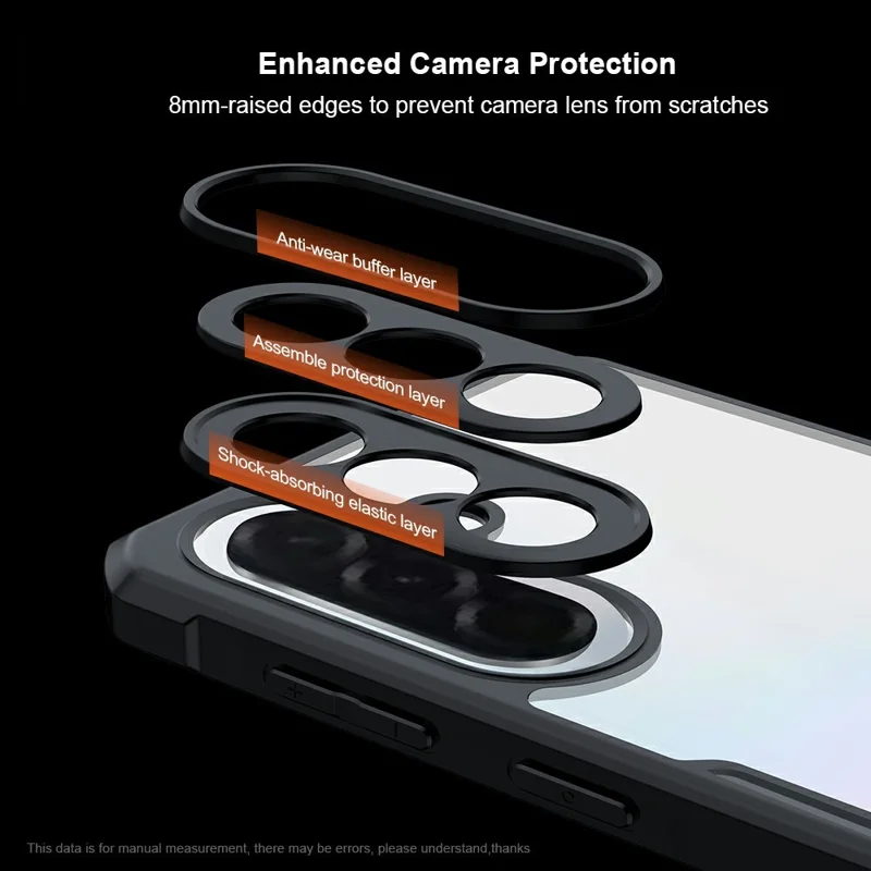 XUNDD For Samsung Galaxy A37 5G Case Dropproof TPU + Acrylic Clear Back Phone Cover - Black