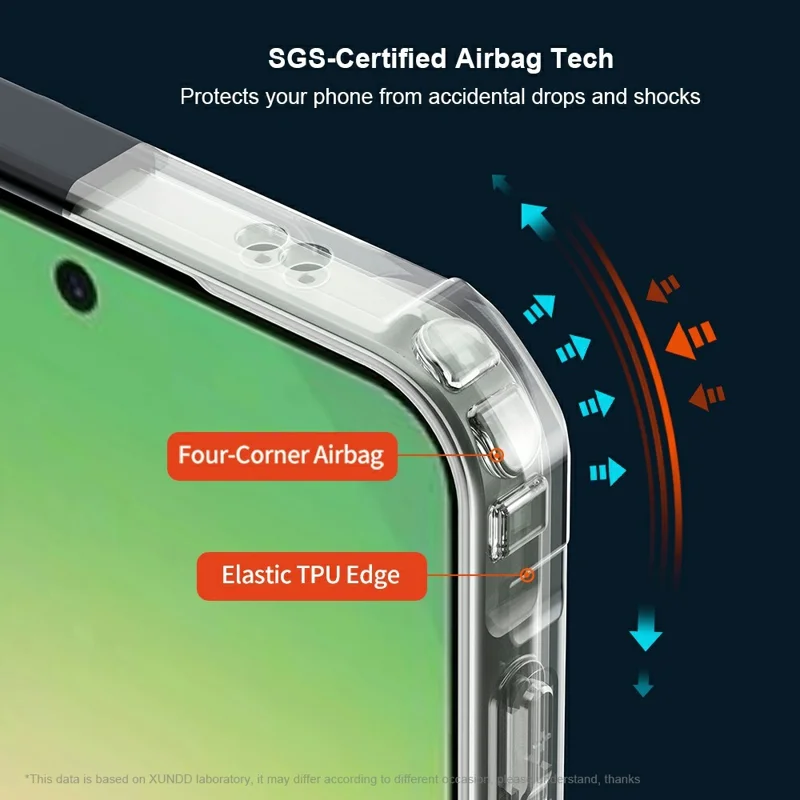 XUNDD For Samsung Galaxy S26 Case Dropproof TPU + Acrylic Clear Back Phone Cover - Black