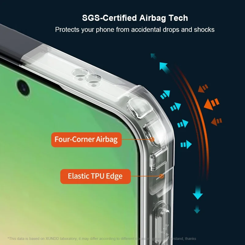 XUNDD For Samsung Galaxy S26 Ultra Case Dropproof TPU + Acrylic Clear Back Phone Cover - Black