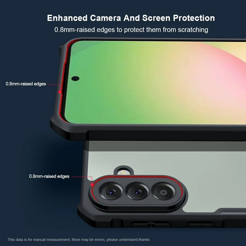 XUNDD For Samsung Galaxy S26+ Case Dropproof TPU + Acrylic Clear Back Phone Cover - Black