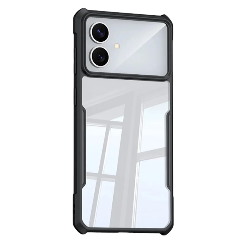 XUNDD For Samsung Galaxy S26 Edge Case Dropproof TPU + Acrylic Clear Back Phone Cover - Black