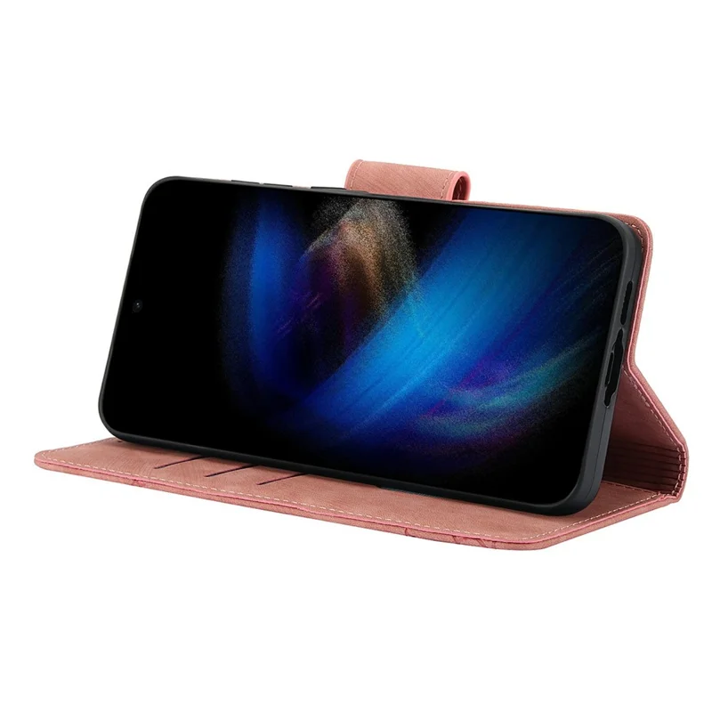 For Xiaomi Poco M8 5G / Redmi Note 15 5G (Global) / 15 4G (Global) Case Flower Butterfly Wallet Leather Phone Cover with Hand Strap - Pink