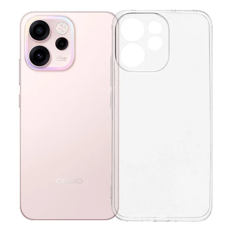 For Oppo Reno15 F 5G Back Cover Ultra Thin Flexible TPU Clear Phone Case - Transparent