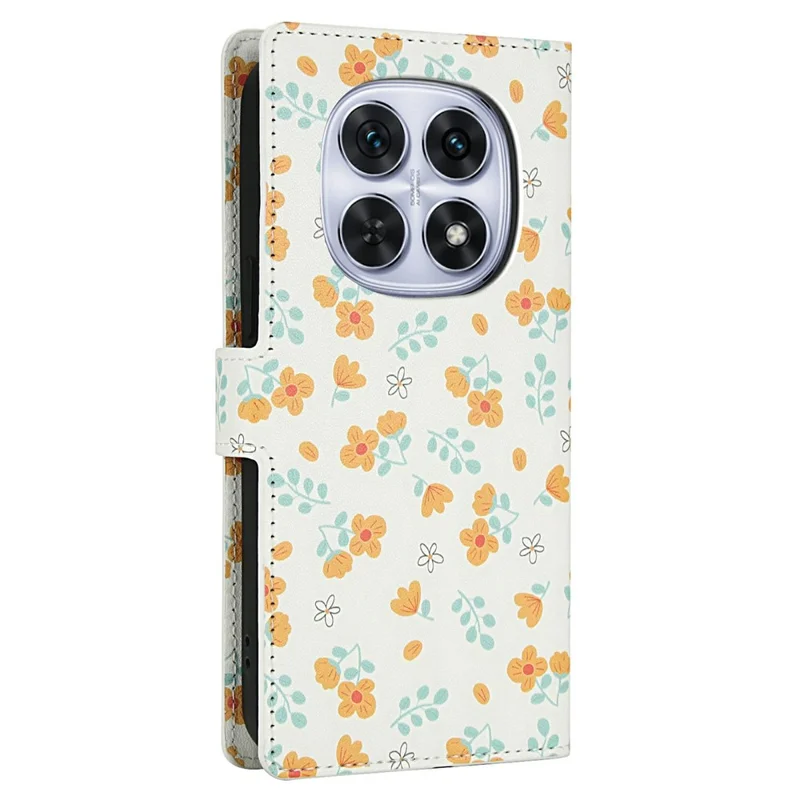 For Xiaomi Poco M8 5G / Redmi Note 15 5G (Global) / 15 4G (Global) Wallet Case Rhombic Floral Design Leather Flip Phone Cover with Strap - A3