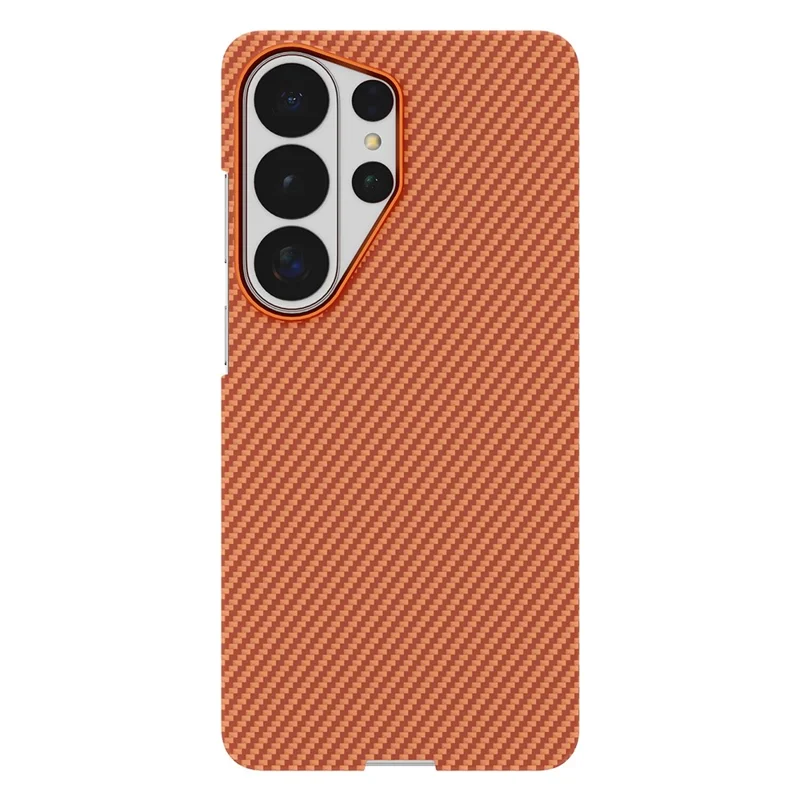 GKK For Samsung Galaxy S26 Ultra Case 600D Fine Carbon Fiber Texture Hard PC Phone Back Cover - Orange