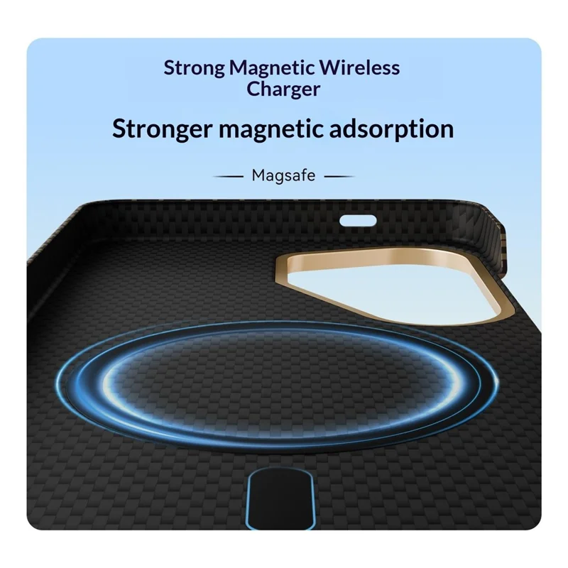 GKK BTGD pour Samsung Galaxy S26 Ultra étui magnétique avec texture tissée coque arrière en PC - Or