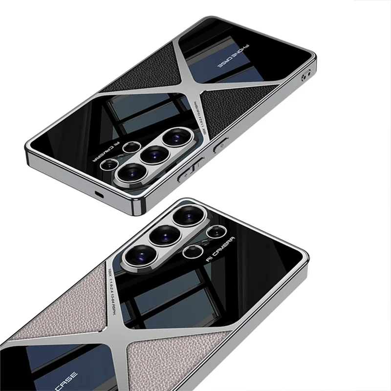 GKK For Samsung Galaxy S26 Ultra Case X Shape Design Protective Hybrid Phone Cover - Black