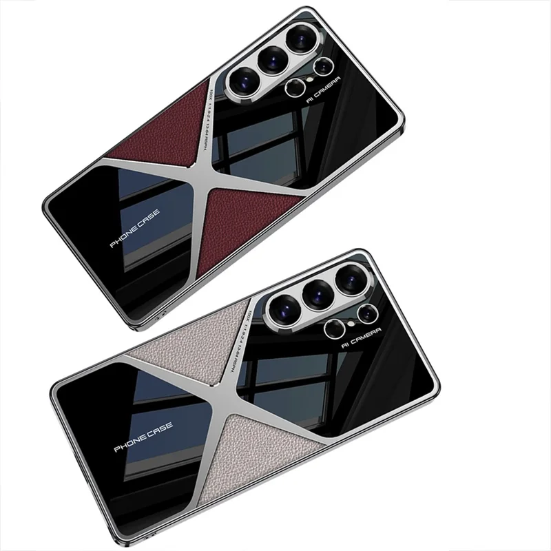 GKK For Samsung Galaxy S26 Ultra Case X Shape Design Protective Hybrid Phone Cover - Black