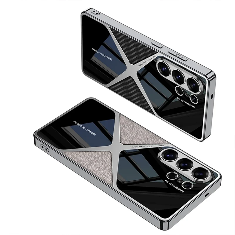 GKK For Samsung Galaxy S26 Ultra Case X Shape Design Protective Hybrid Phone Cover - Black