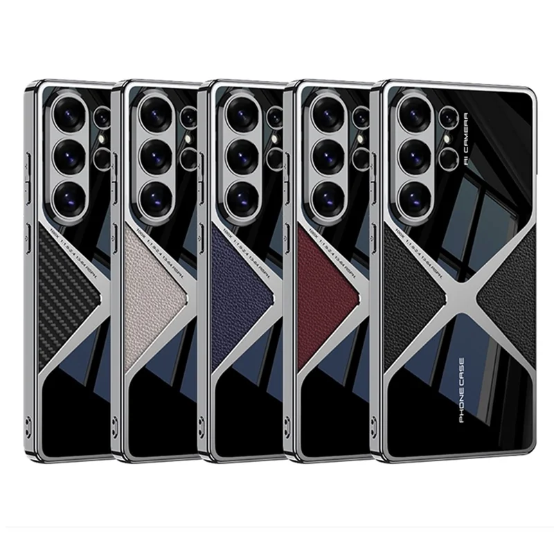 GKK For Samsung Galaxy S26 Ultra Case X Shape Design Protective Hybrid Phone Cover - Black