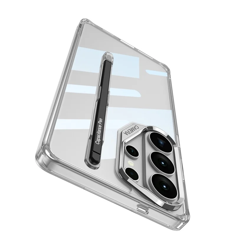 GKK For Samsung Galaxy S26 Ultra Case Crystal Clear TPU+PC Shockproof Phone Cover with Stylus - Transparent