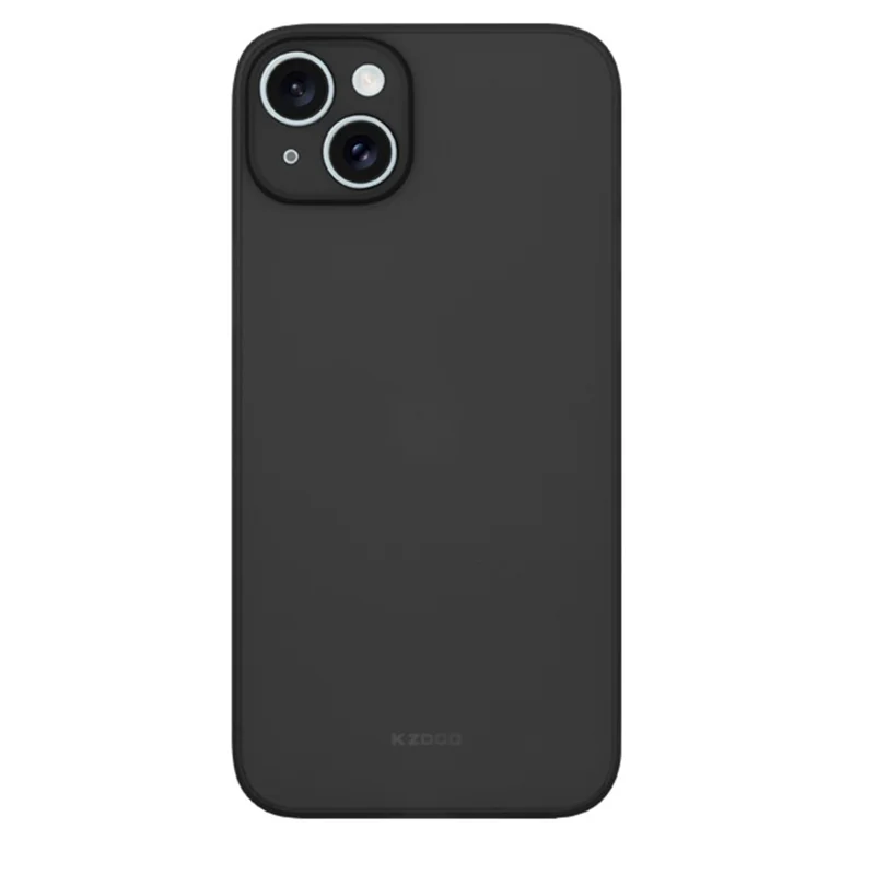 KZDOO Seria Air Skin dla iPhone 15 Czarna Folia Przezroczysta z Matową Powłoką, Ultra Cienka Obudowa z PP