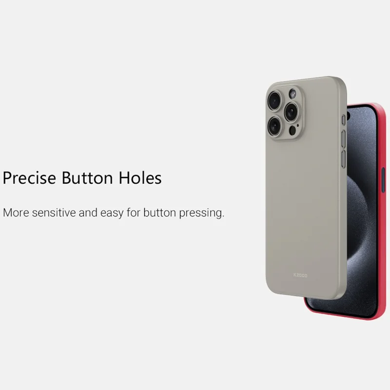 KZDOO Seria Air Skin dla iPhone 13 Pro Max, pokrowiec matowy, ultracienki, z tworzywa PP - Czarny