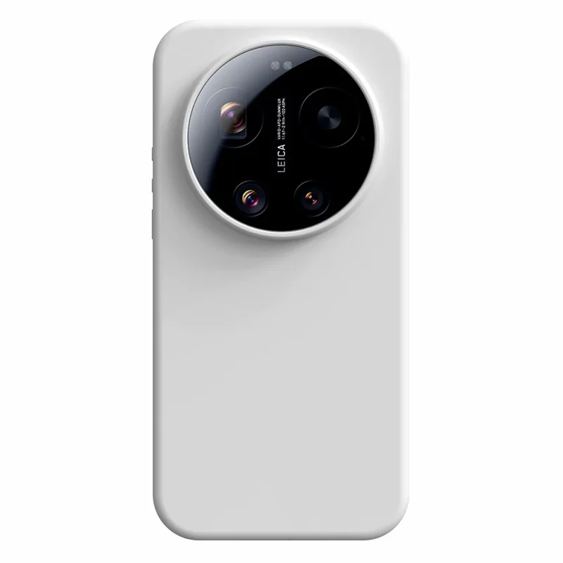 Voor Xiaomi 17 Ultra 5G hoesje - Vriendelijk vloeibaar siliconen + PC telefoonhoes - Wit