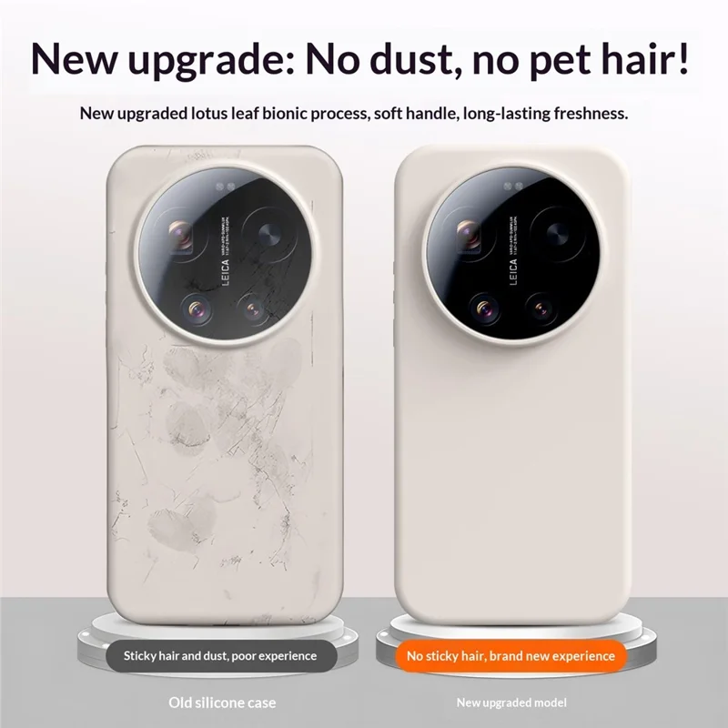 Voor Xiaomi 17 Ultra 5G hoesje - Vriendelijk vloeibaar siliconen + PC telefoonhoes - Wit