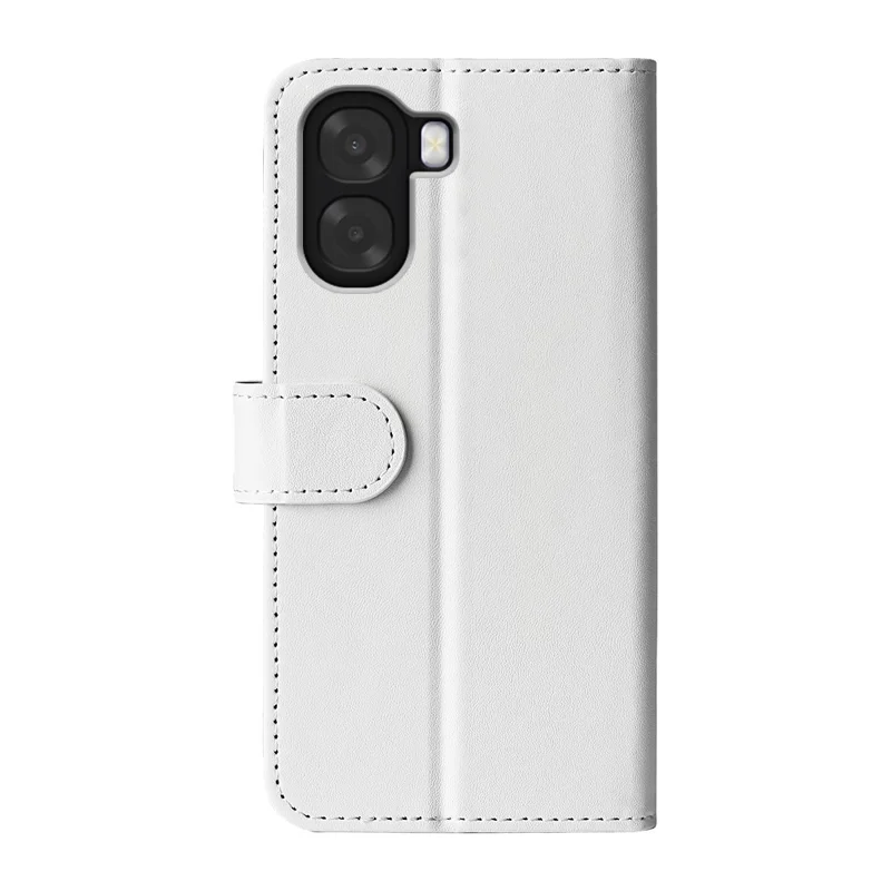 Phone Case For Oppo A6x 5G  /  A6x 4G Crazy Horse Texture Stand Leather Phone Cover - White