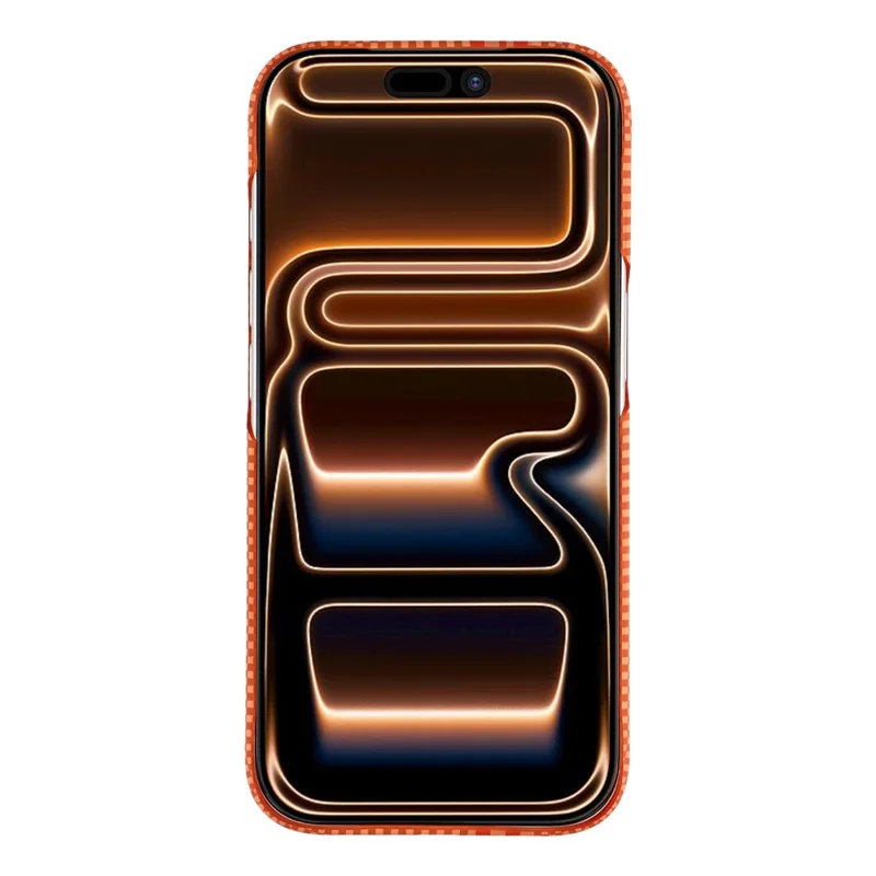 X-LEVEL For iPhone 17 Pro Max Case Compatible with MagSafe Lacquered "Horse" Character Carbon Nanofiber PC Phone Cover - Orange
