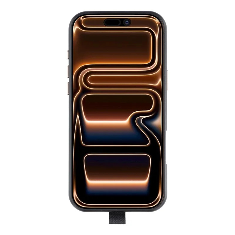 KIGC pour iPhone 17 Pro Coque compatible MagSafe avec support pivotant, bracelet poignet, texture tissée, coque en PC - Noir