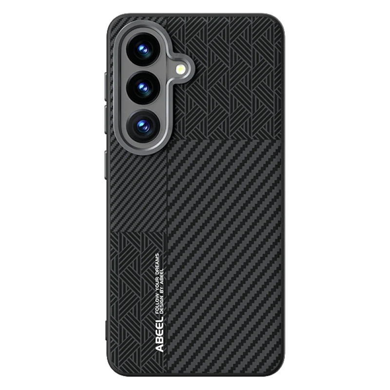 ABEEL For Samsung Galaxy S26+ Magnetic Case PC + TPU + Aluminum Alloy + PU Leather Slim Phone Back Cover - Texture 3