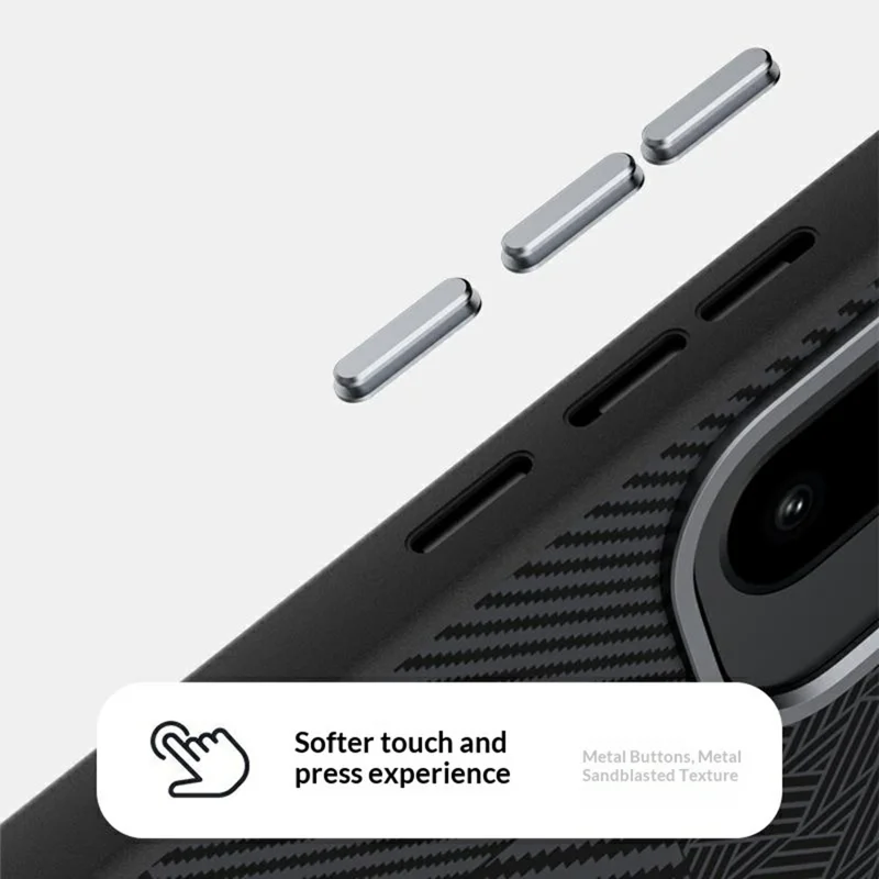 ABEEL For OnePlus 15R 5G Magnetic Case PC + TPU + Aluminum Alloy + PU Leather Slim Phone Back Cover - Texture 3