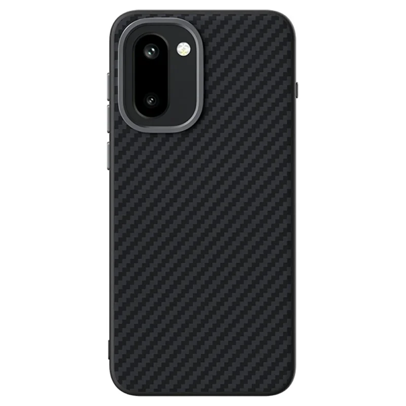 ABEEL For OnePlus 15R 5G Magnetic Case Carbon Fiber Texture Phone Back Cover - Black