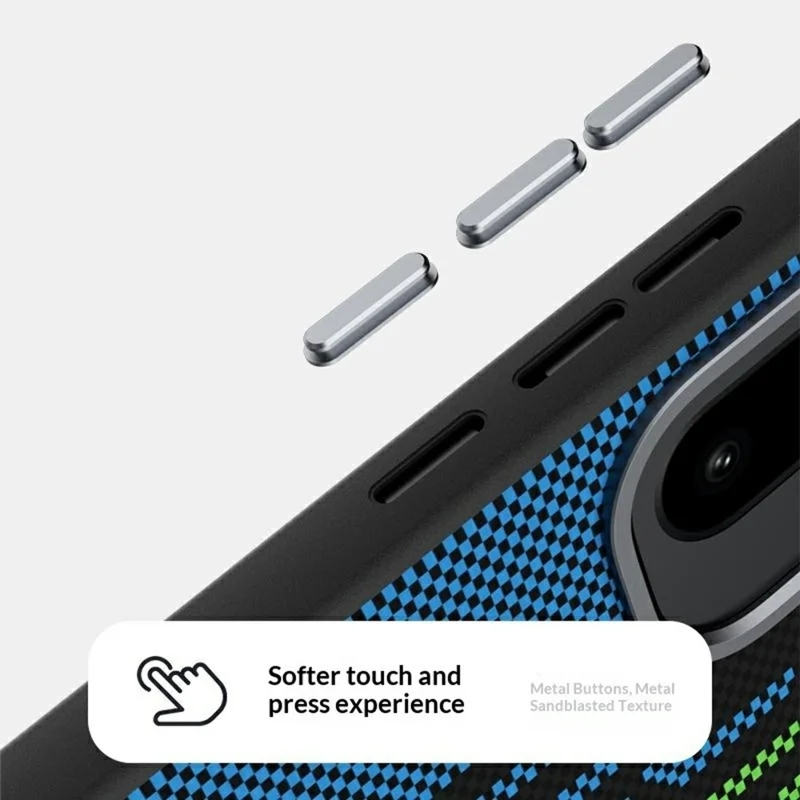 ABEEL For OnePlus 15R 5G Magnetic Case Micro-Embossing 6D Printed PC TPU Aluminum Alloy Leather Phone Cover - Outstanding No. 1