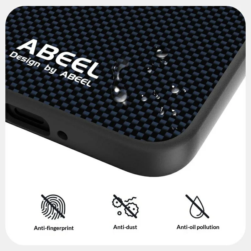 ABEEL For OnePlus 15R 5G Magnetic Case Printed PC TPU Aluminum Alloy Leather Phone Cover - Black