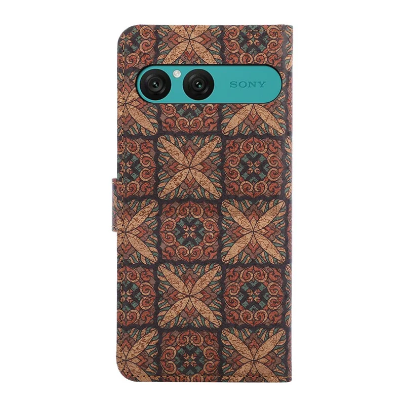 For Sony Xperia 10 VII Leather Wallet Case Bohemian-style TPU PU Phone Cover with Stand - Hearts