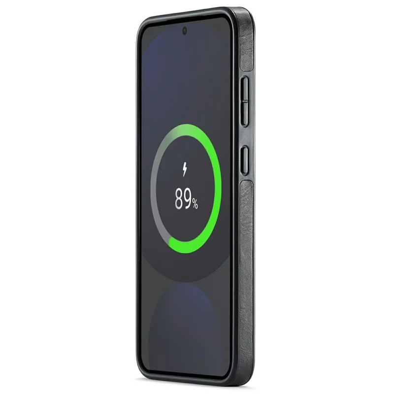 MAGKING K1 Series For Samsung Galaxy S24 FE Magnetic Case PC + TPU + PU Leather Phone Cover - Black