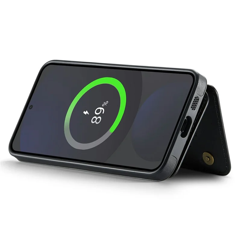 MAGKING K3 Series For Samsung Galaxy S24 FE Magnetic Case Detachable Wallet PC + TPU + PU Phone Cover - Black