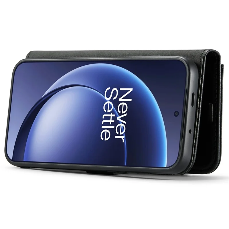 DG.MING for OnePlus 15 5G Case Detachable Wallet Stand Split Leather Phone Cover - Black