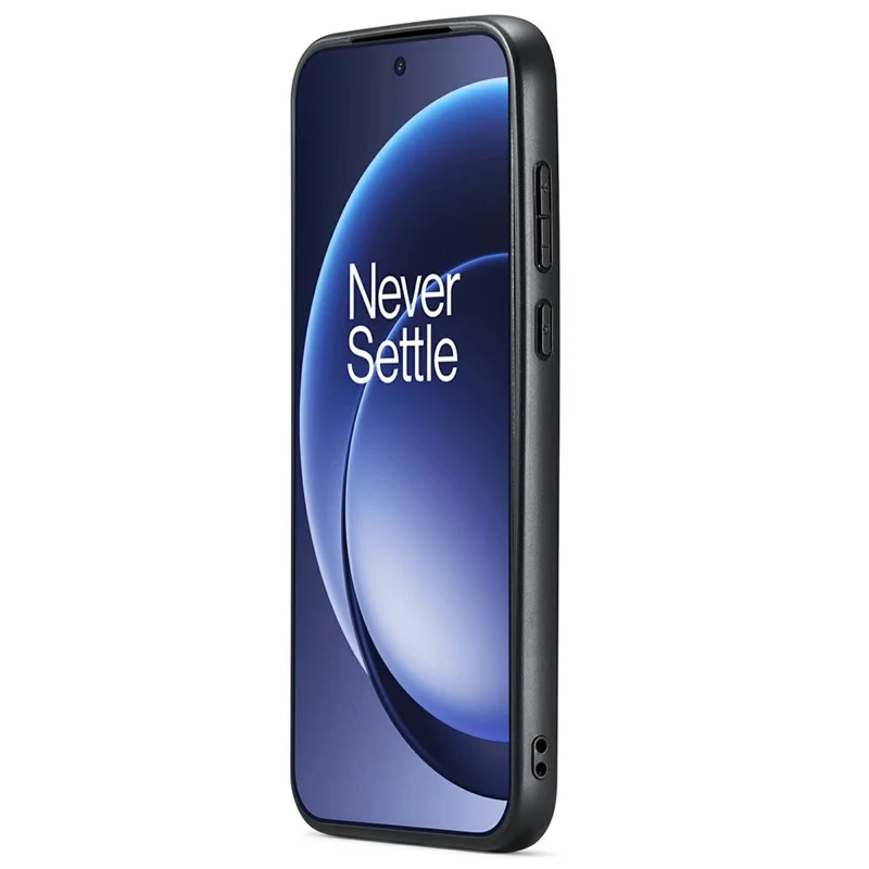 DG.MING Capa para OnePlus 15 5G Capa Híbrida de Telemóvel em PC + TPU com Revestimento em Pele PU - Castanho