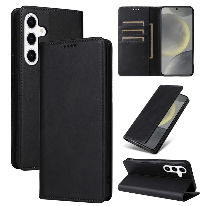 For Samsung Galaxy S26 / S26 Pro Case RFID Blocking PU Leather Phone Wallet Cover - Black