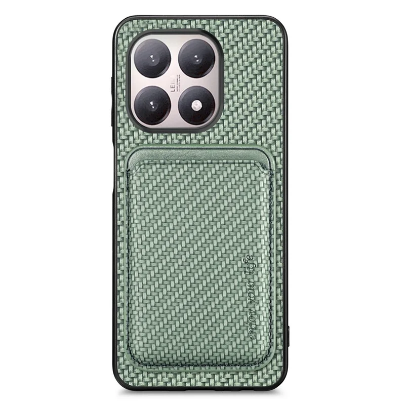 For Xiaomi 15T Magnetic Case Detachable Card Holder Phone Back Cover - Green
