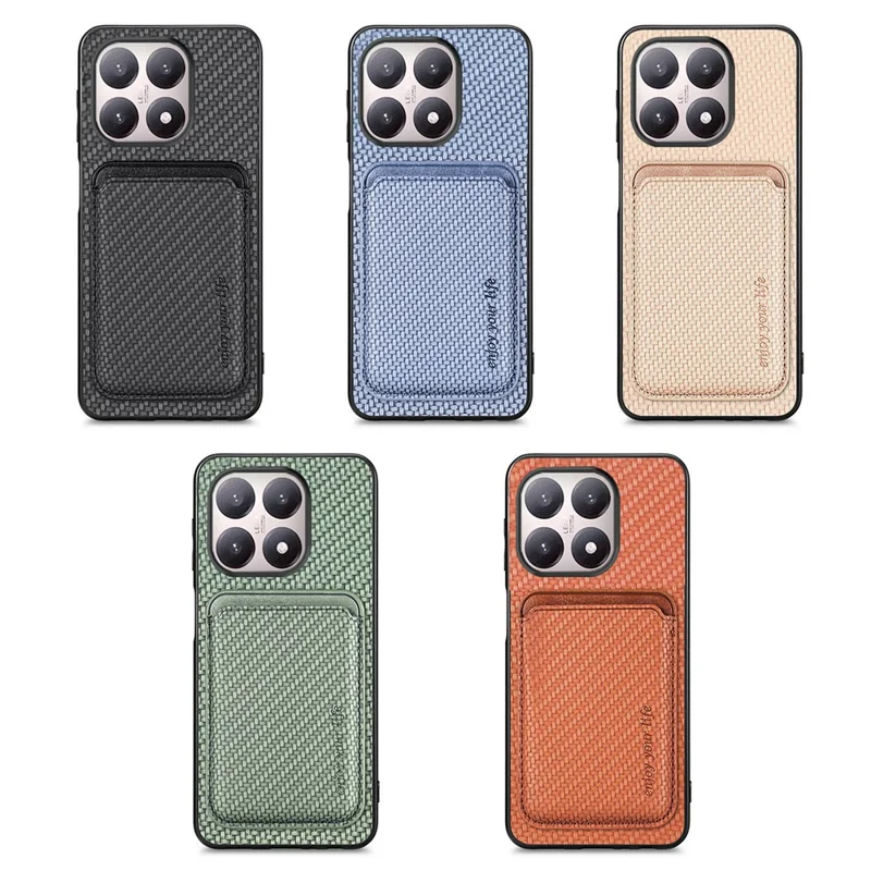 For Xiaomi 15T Magnetic Case Detachable Card Holder Phone Back Cover - Green