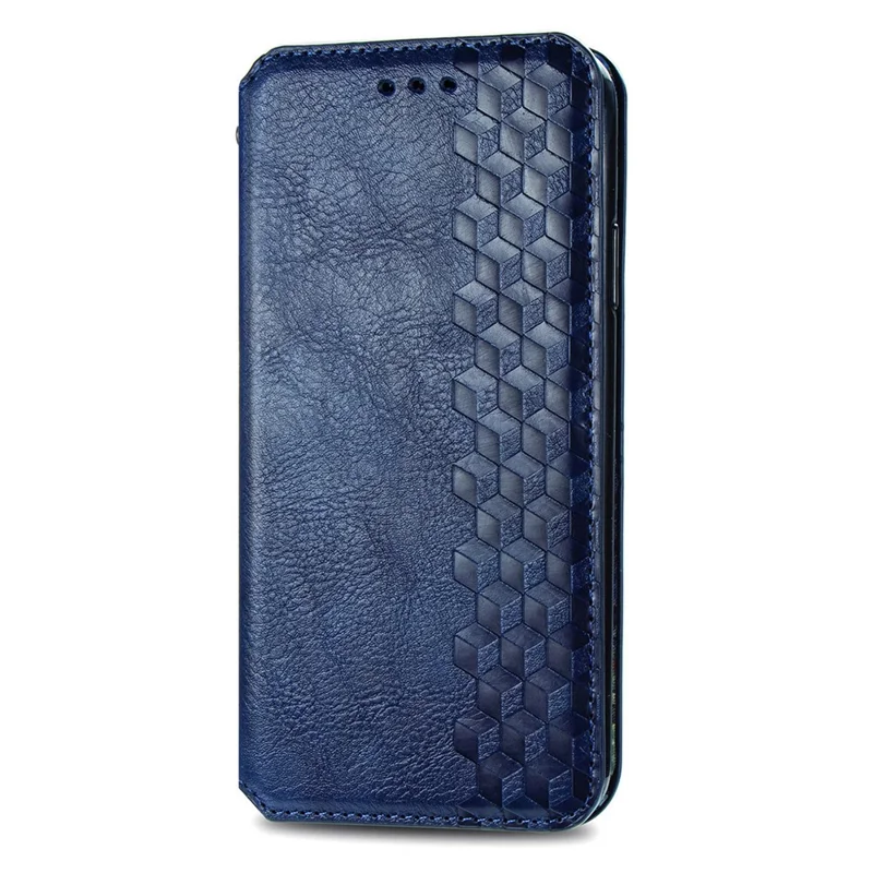 For Xiaomi 17 Case Rhombus Imprint PU Leather Wallet Phone Cover - Blue