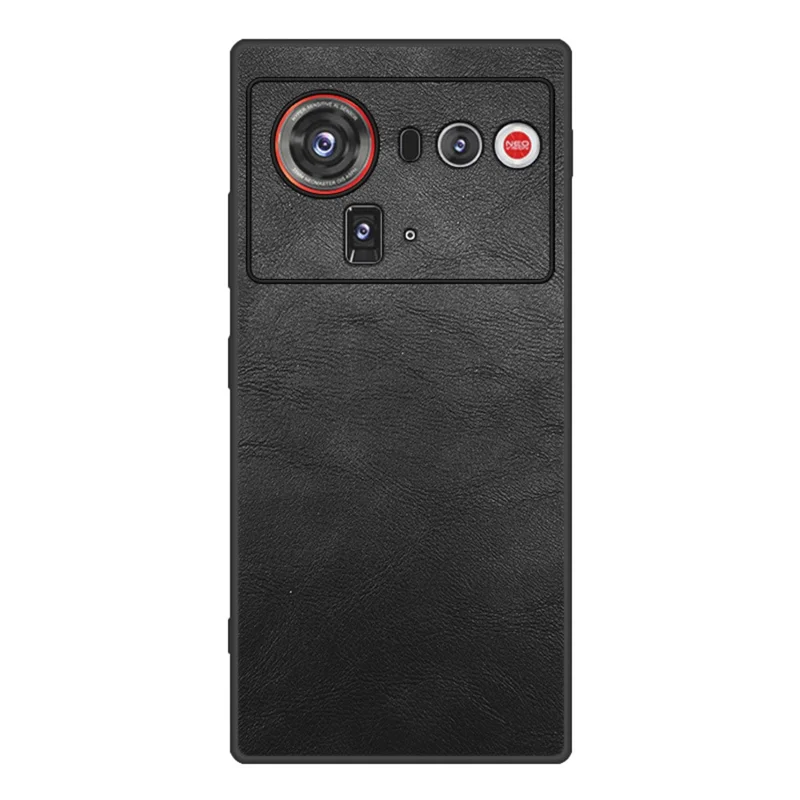 For ZTE nubia Z80 Ultra 5G Case Retro Leather Coated PC + TPU Phone Cover - Black