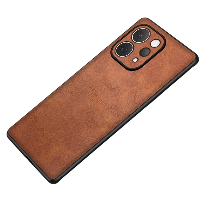 For vivo S50 5G Case Retro Leather Coated PC + TPU Phone Cover - Brown