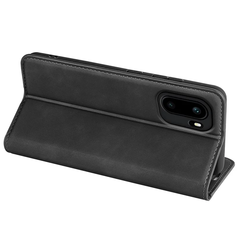 For OnePlus Ace 6 5G Case Skin Touch Leather Wallet Phone Cover - Black