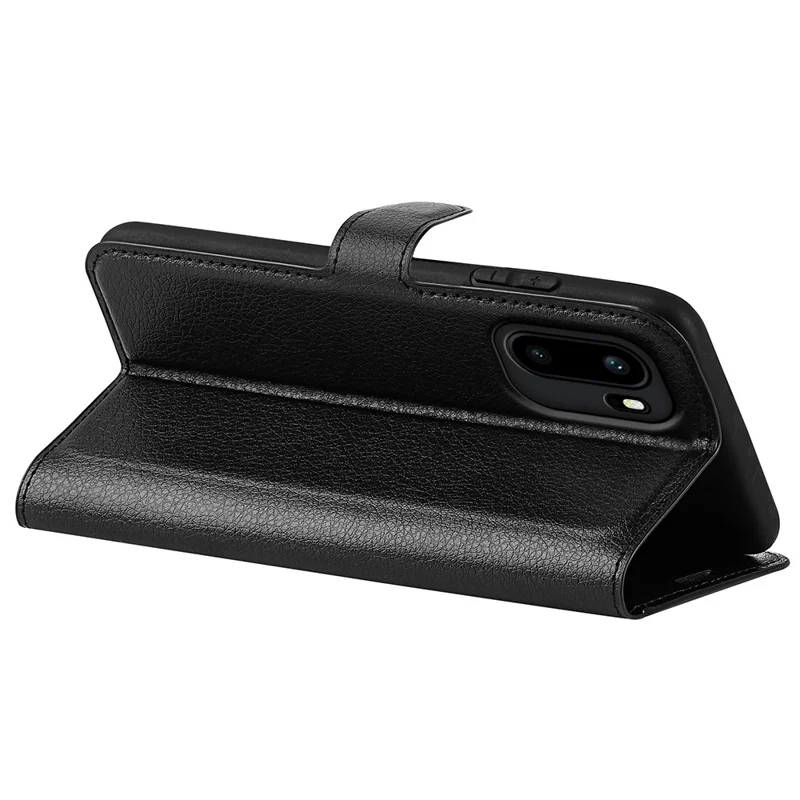 For OnePlus Ace 6 5G Case Wallet Stand Litchi Texture Shockproof Leather Phone Cover - Black