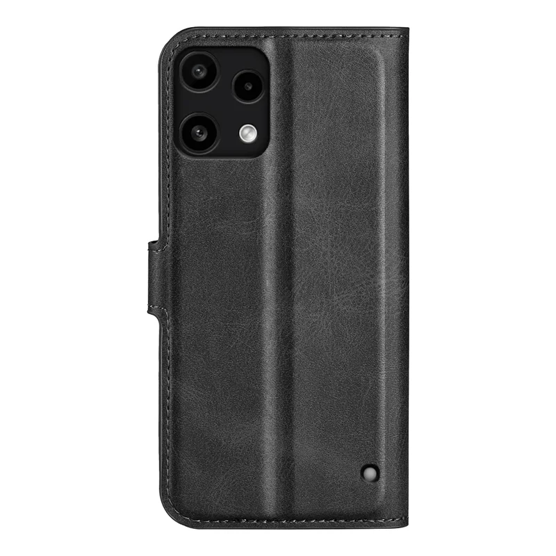 For Nothing Phone (3a) Lite 5G Stand Case Anti-Scratch Calf Texture Leather Phone Cover - Black