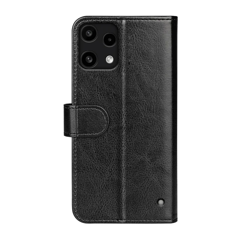 For Nothing Phone (3a) Lite 5G Case Crazy Horse Texture Stand Leather Phone Cover - Black