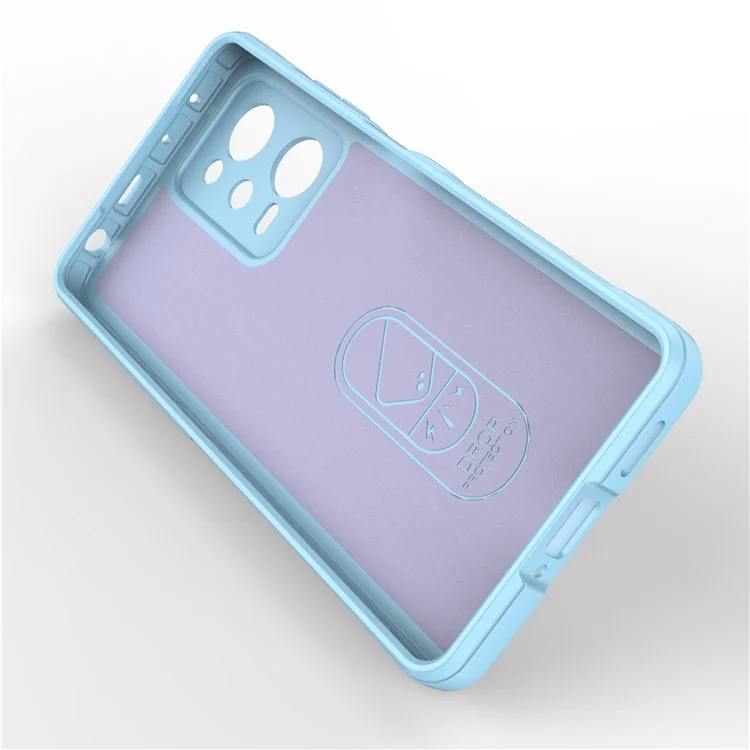 For Xiaomi Redmi Note 12 Pro 5G Drop-proof Back Cover Flexible TPU Anti-scratch Phone Case - Baby Blue