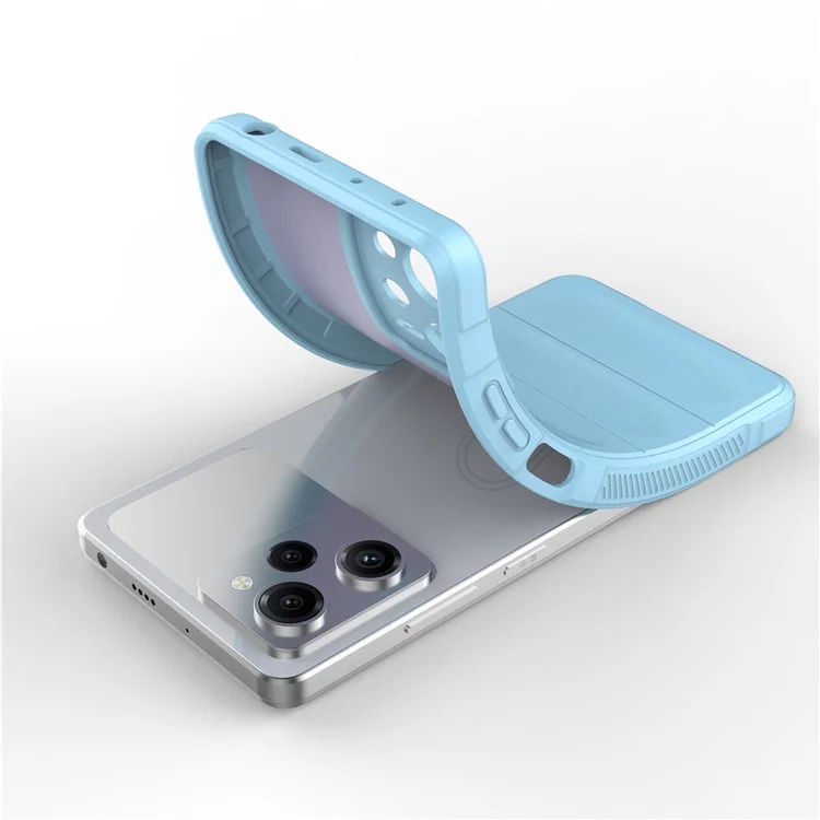 Pour Xiaomi Redmi Note 12 Pro 5G Coque de protection antichoc Coque souple en TPU anti-rayures - Bleu bébé