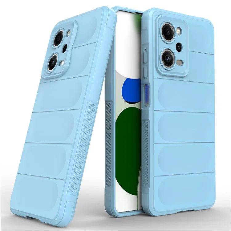 For Xiaomi Redmi Note 12 Pro 5G Drop-proof Back Cover Flexible TPU Anti-scratch Phone Case - Baby Blue